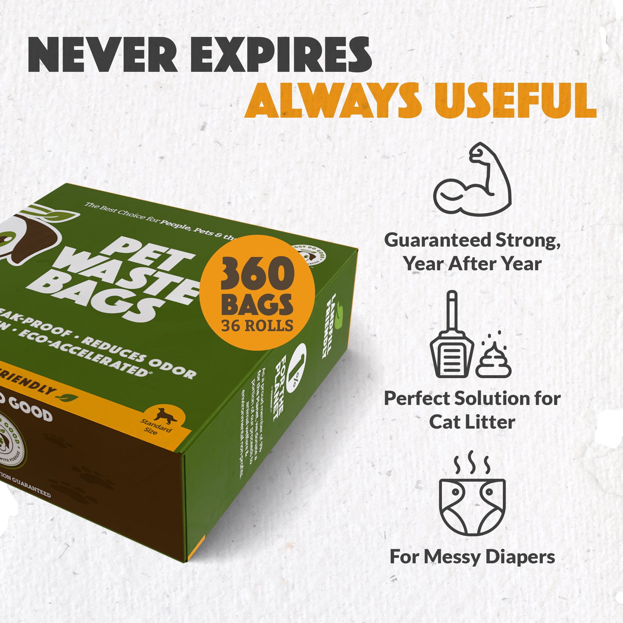 Landfill-Friendly Pet Waste Bags - 360 Bags