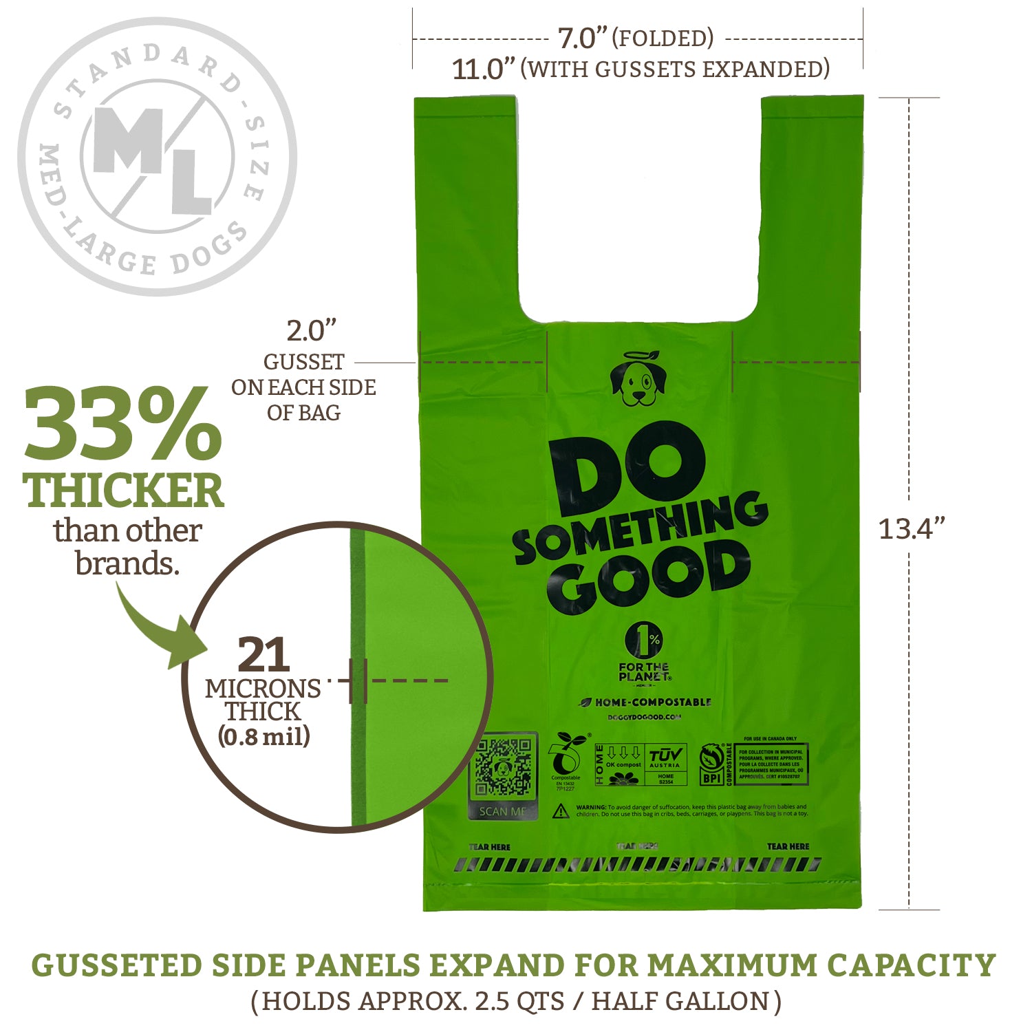 Grab & Go - 180 Standard Bags w/ Handles