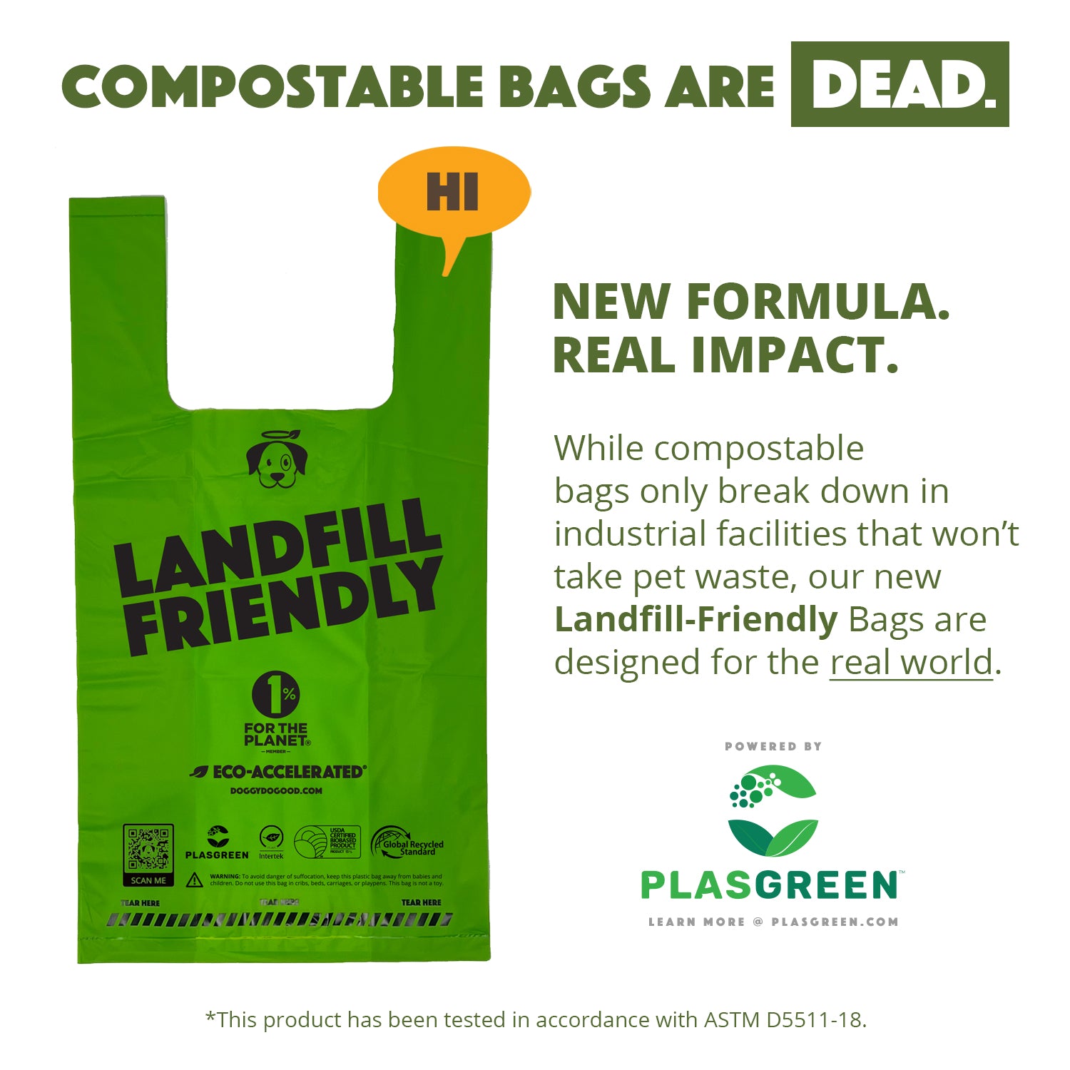 Landfill-Friendly Single Roll - 90 XL Bags w/ Handles
