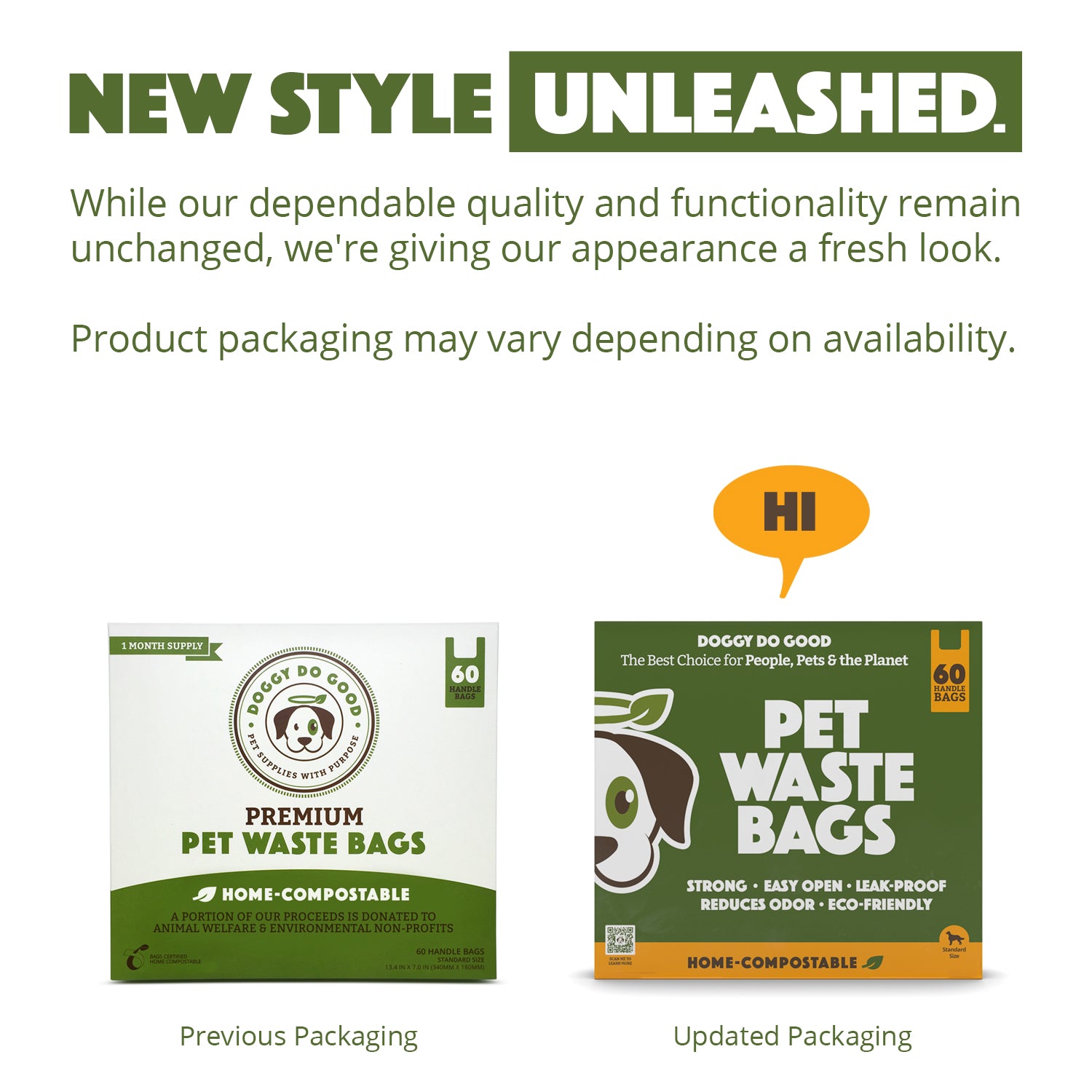 Home Compostable Grab & Go Standard Handle Bags (180 Bags)