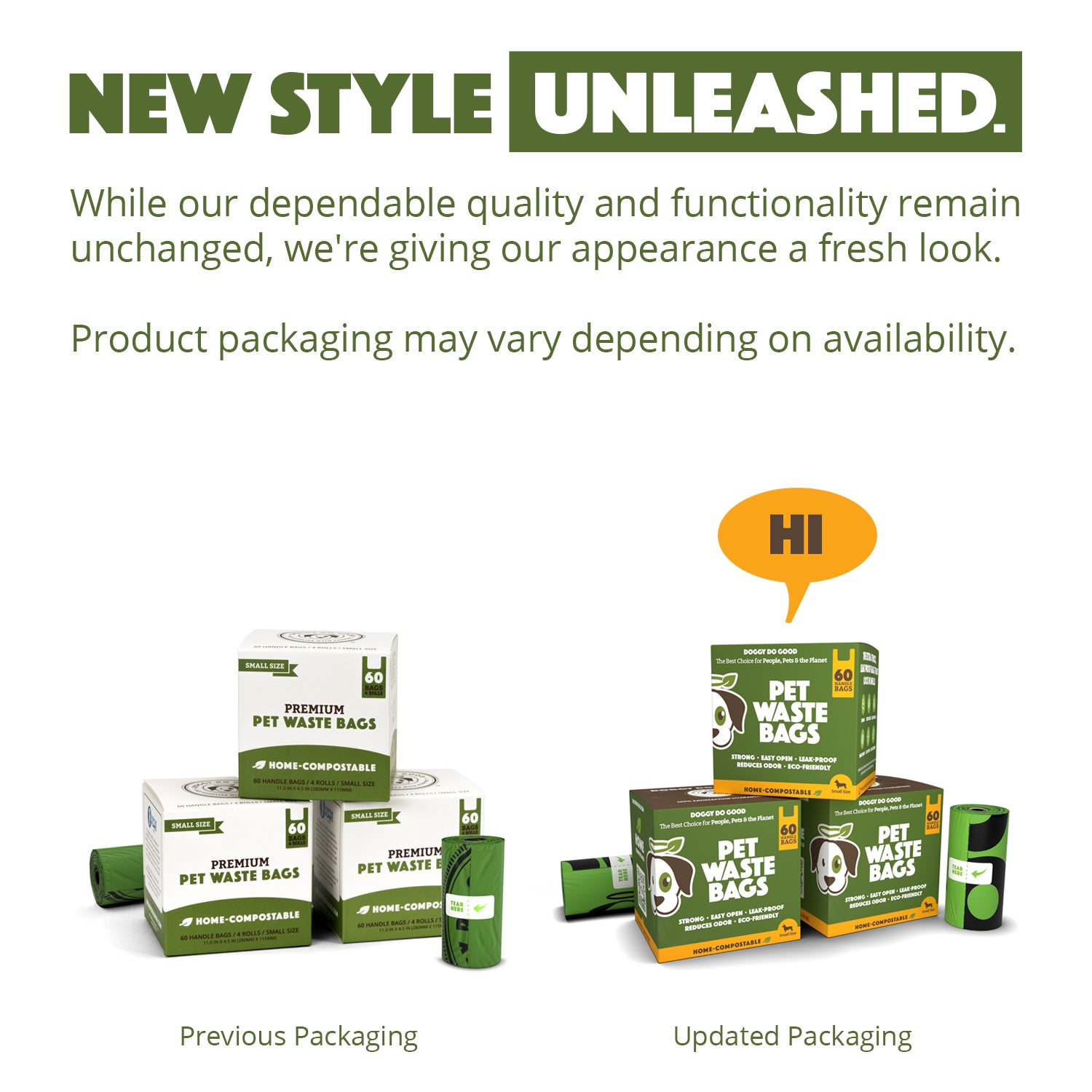 Home Compostable Small Rolled Handle Bags (180 Bags)