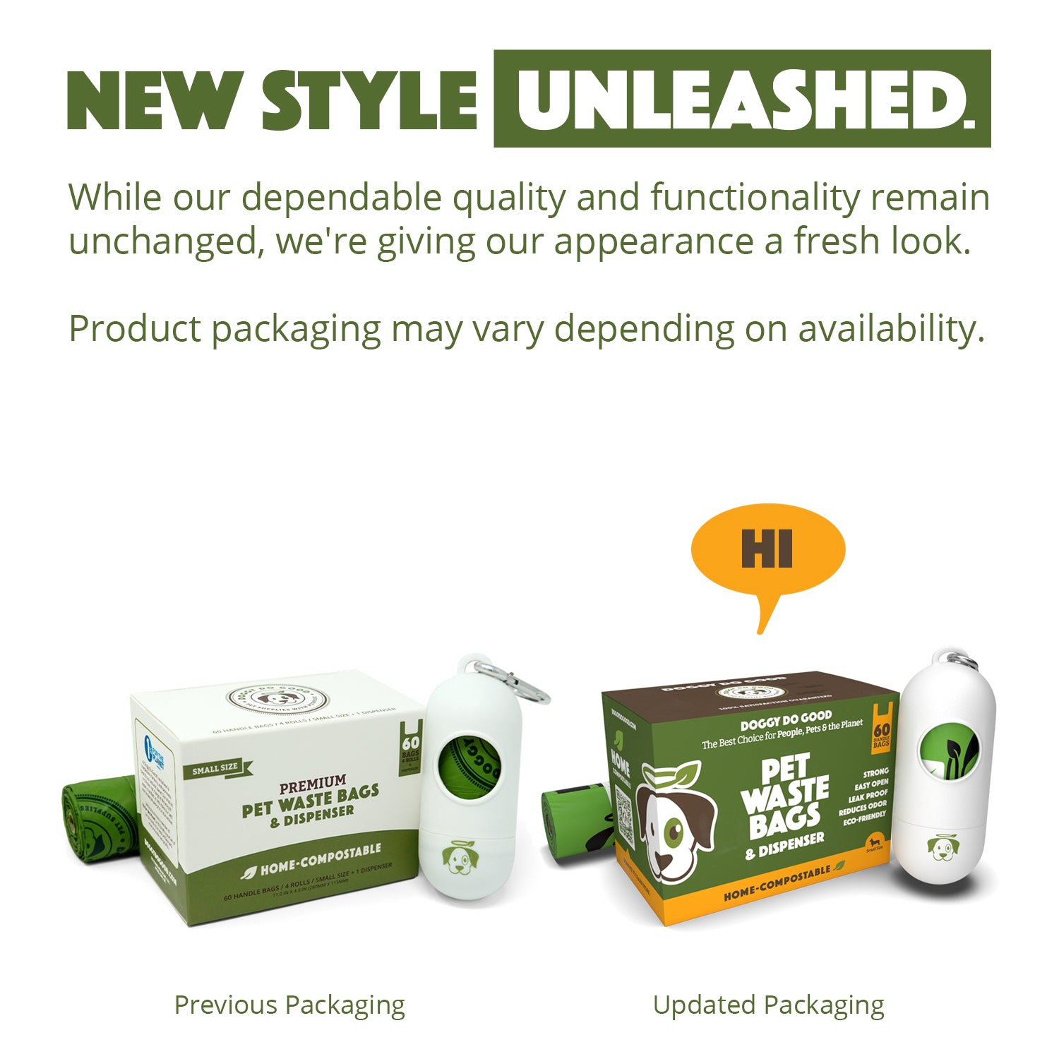 Dispenser + 60 Small Bags w/ Handles