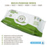 Biodegradable Grooming Wipes - 180 Wipes