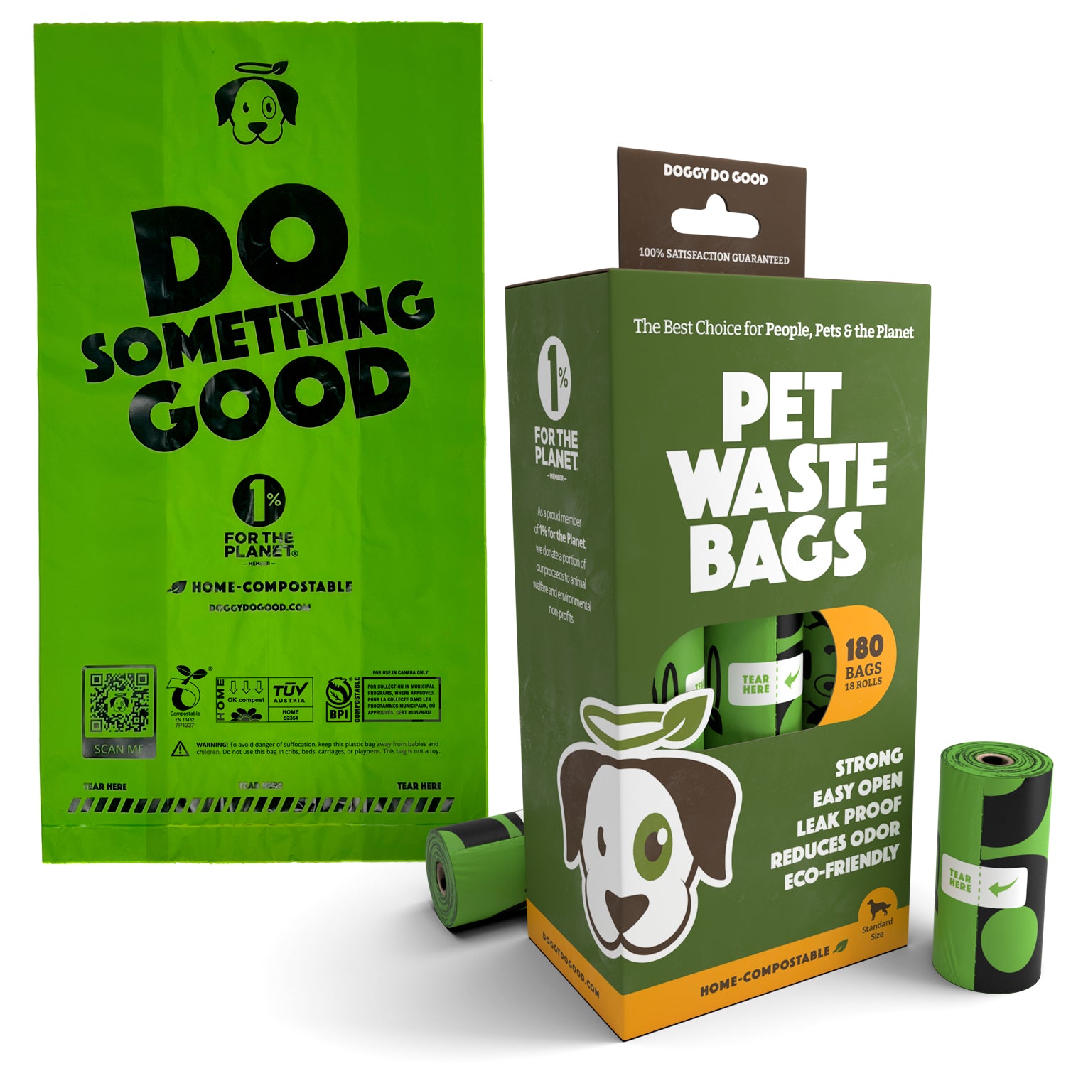 Compostable Pet Waste Bags - 180 Bags