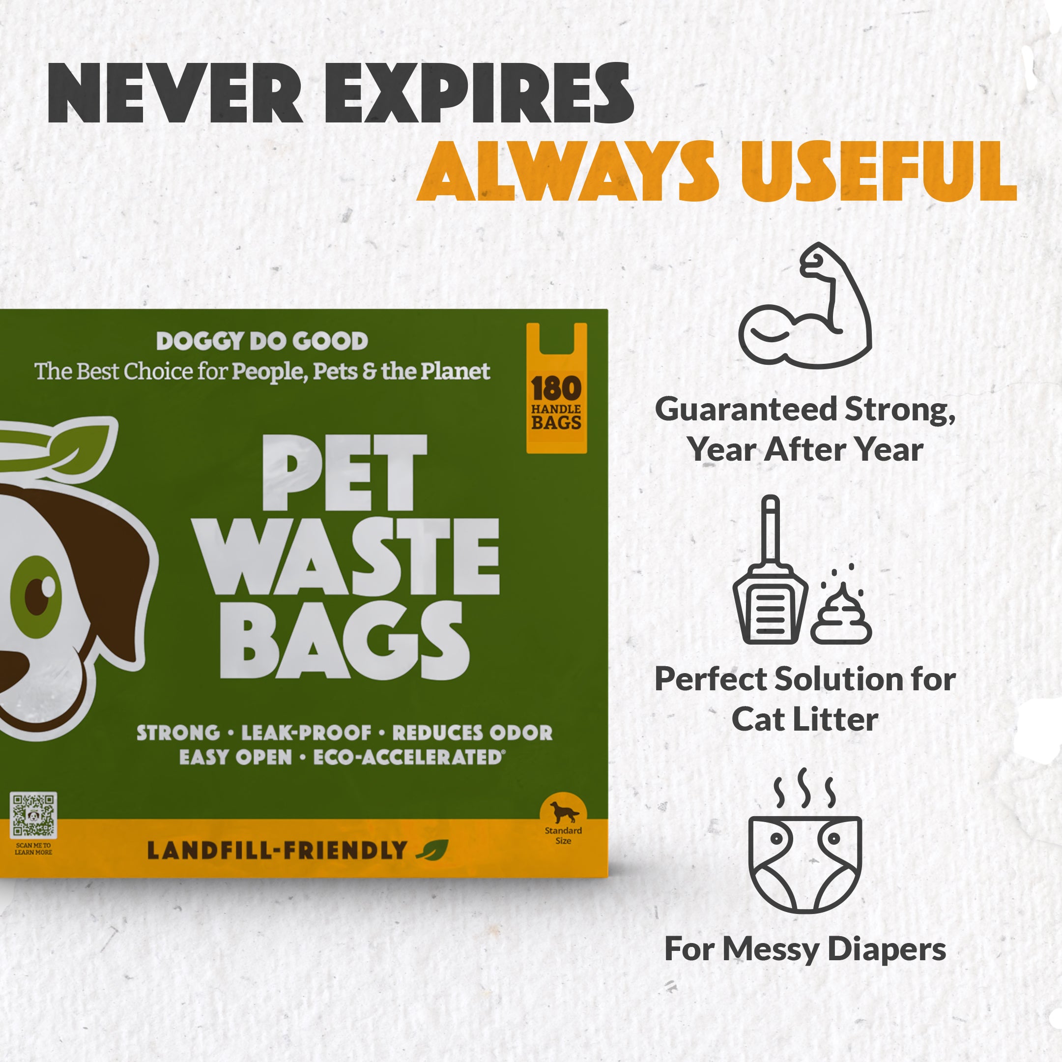 Landfill-Friendly Grab & Go - 180 Standard Bags w/ Handles