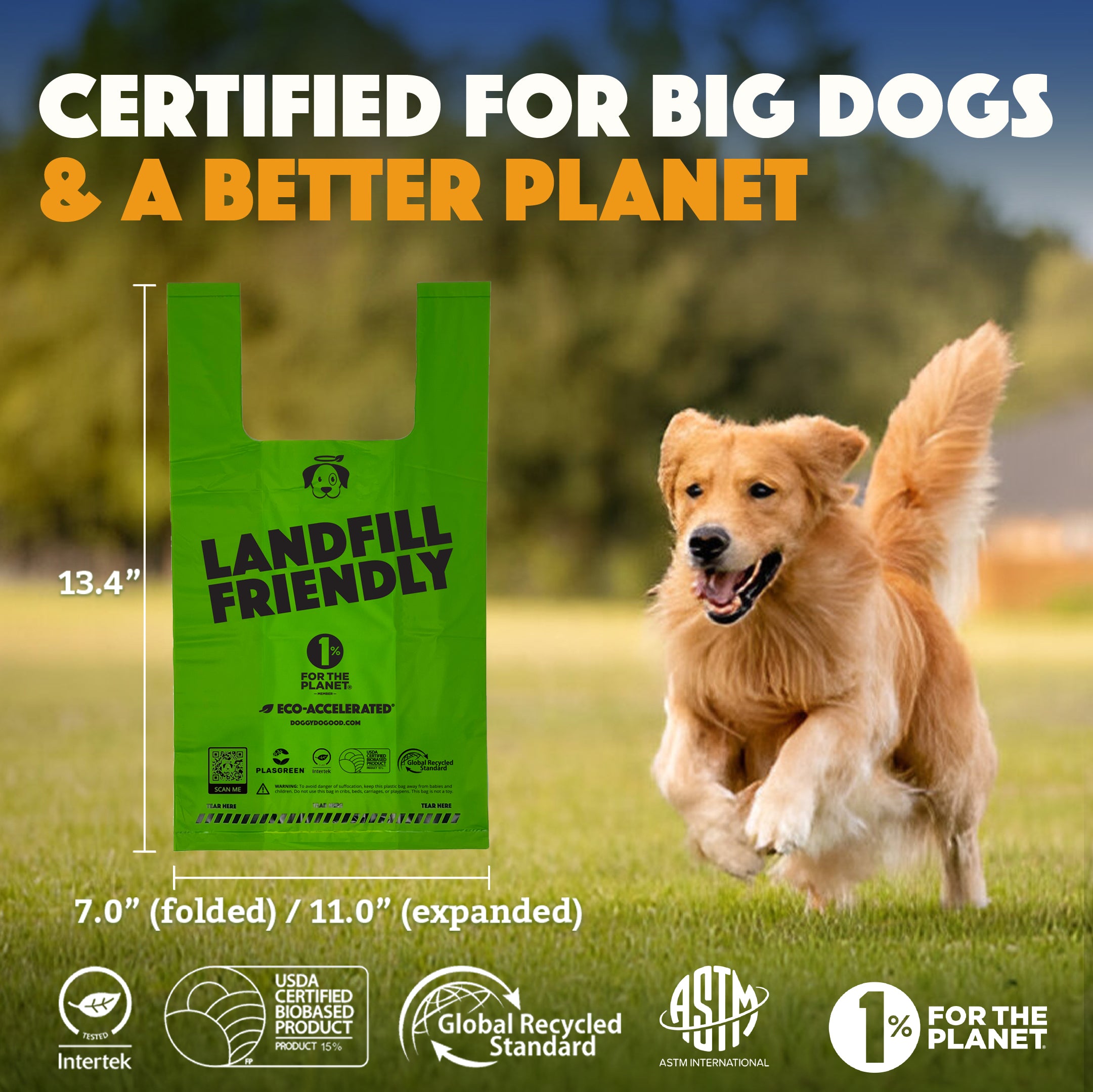 Landfill-Friendly Grab & Go - 180 Standard Bags w/ Handles