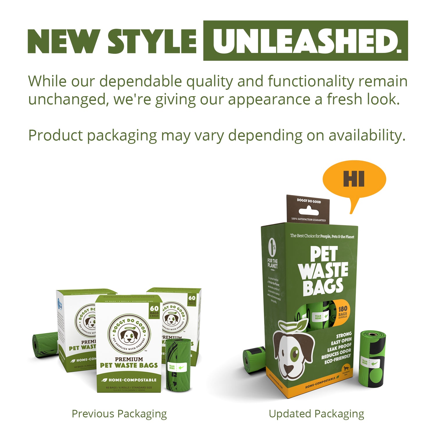 Compostable Pet Waste Bags - 180 Bags