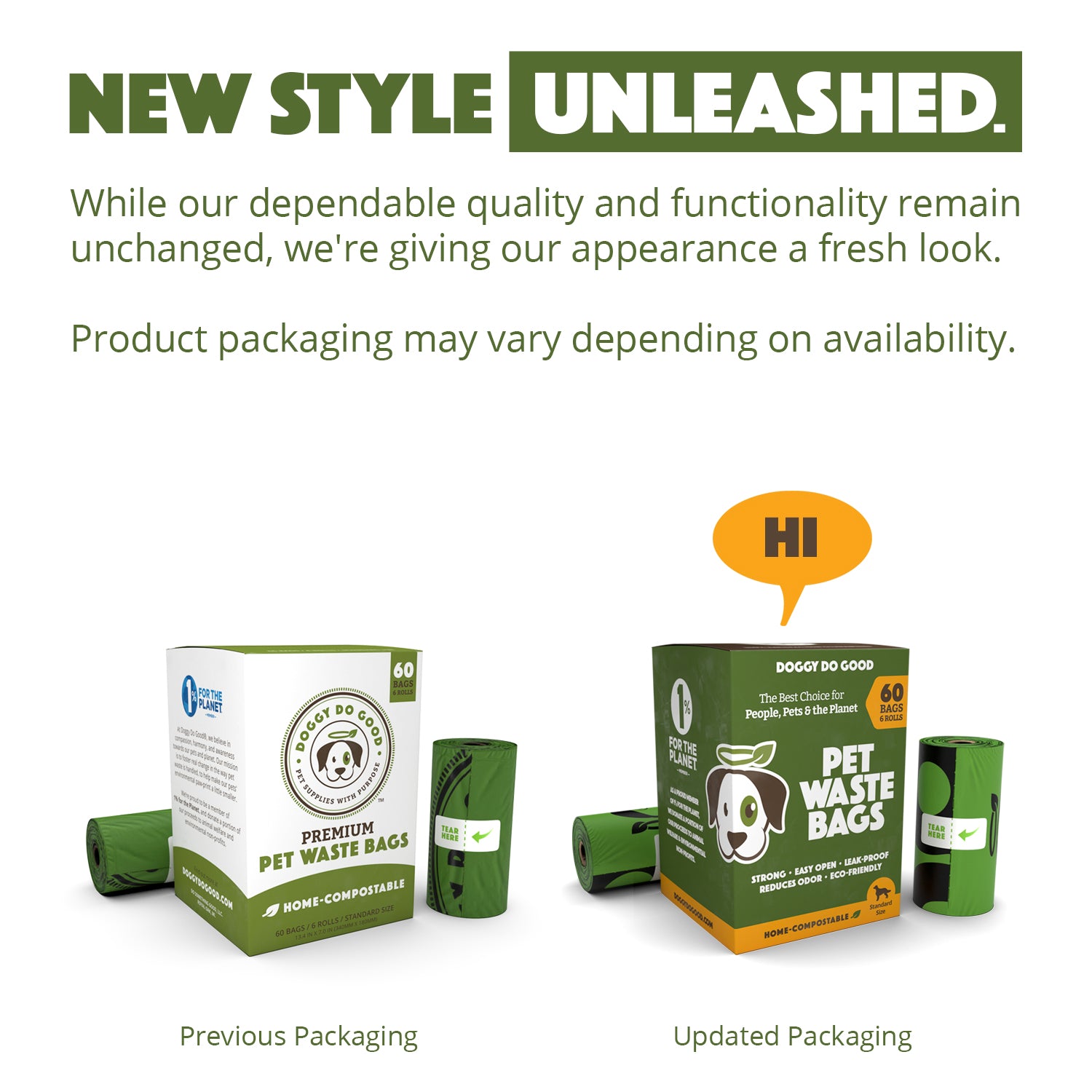 Compostable Pet Waste Bags - 60 Bags
